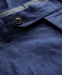 Italian Linen Soft Sutton Suit Trouser in Navy