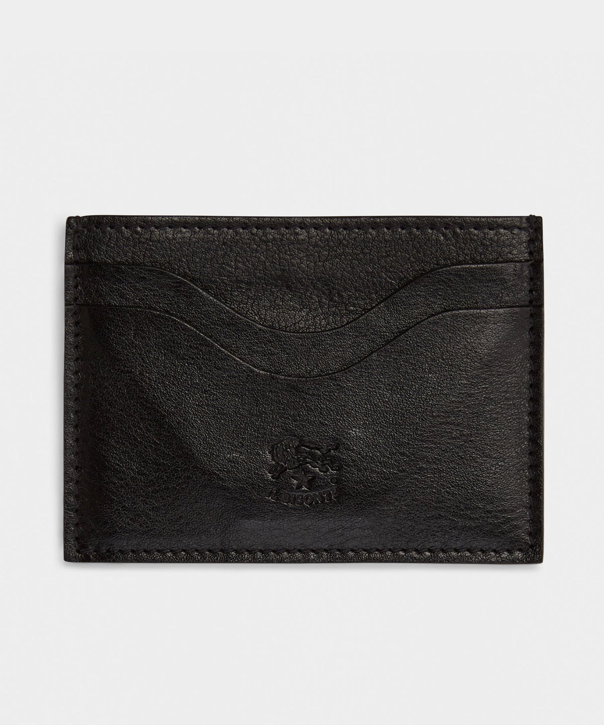 Il Bisonte Salina Leather Card Holder in Black