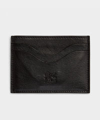 Il Bisonte Salina Leather Card Holder in Black