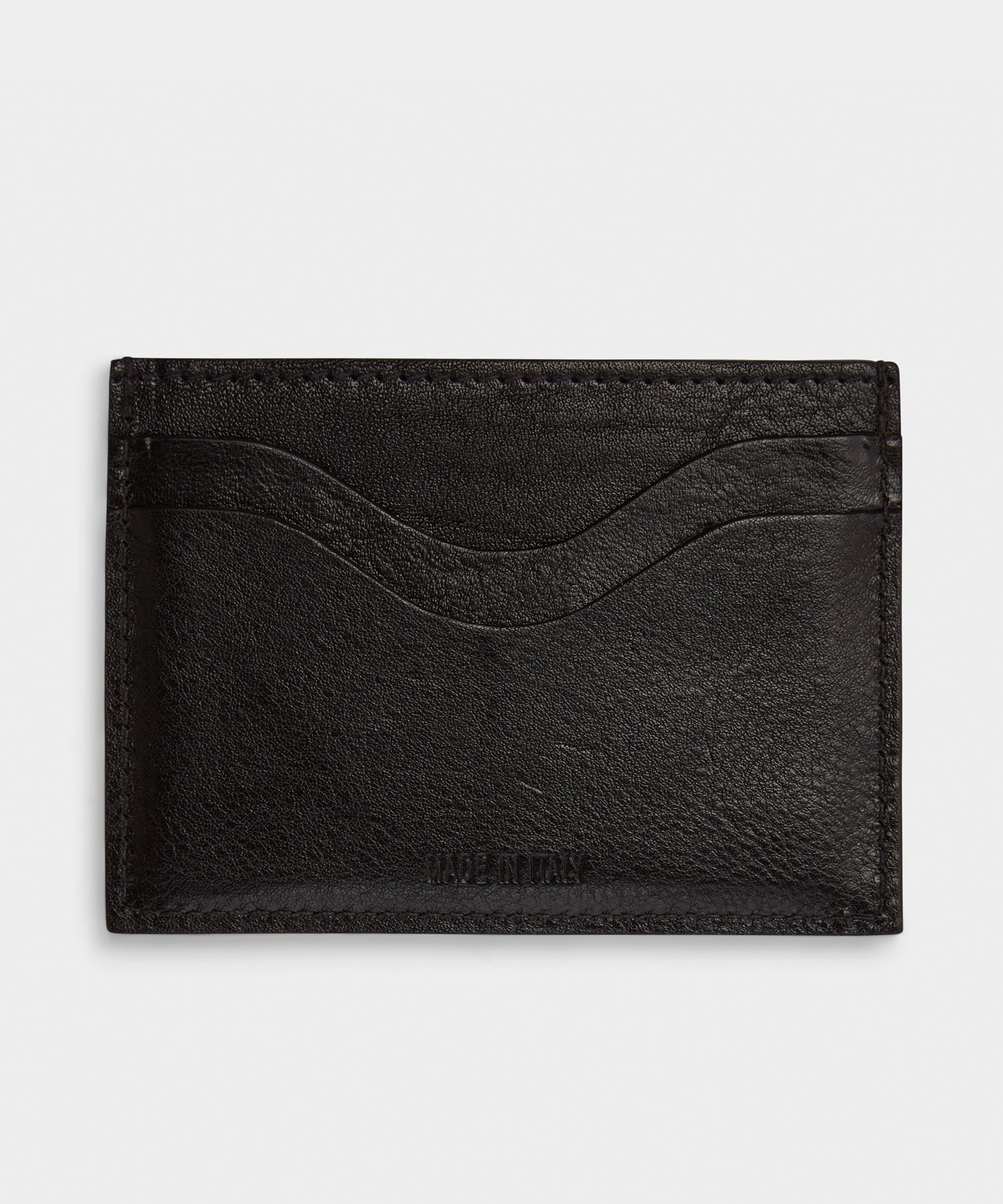 Il Bisonte Salina Leather Card Holder in Black