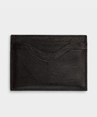 Il Bisonte Salina Leather Card Holder in Black