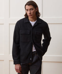 Linen-Cotton Textured Shirt Jacket