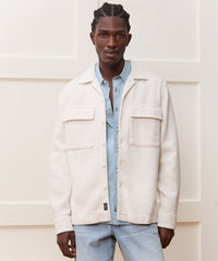 Linen-Cotton Textured Shirt Jacket