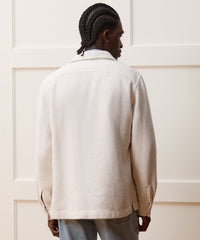 Linen-Cotton Textured Shirt Jacket