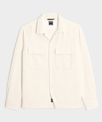Linen-Cotton Textured Shirt Jacket