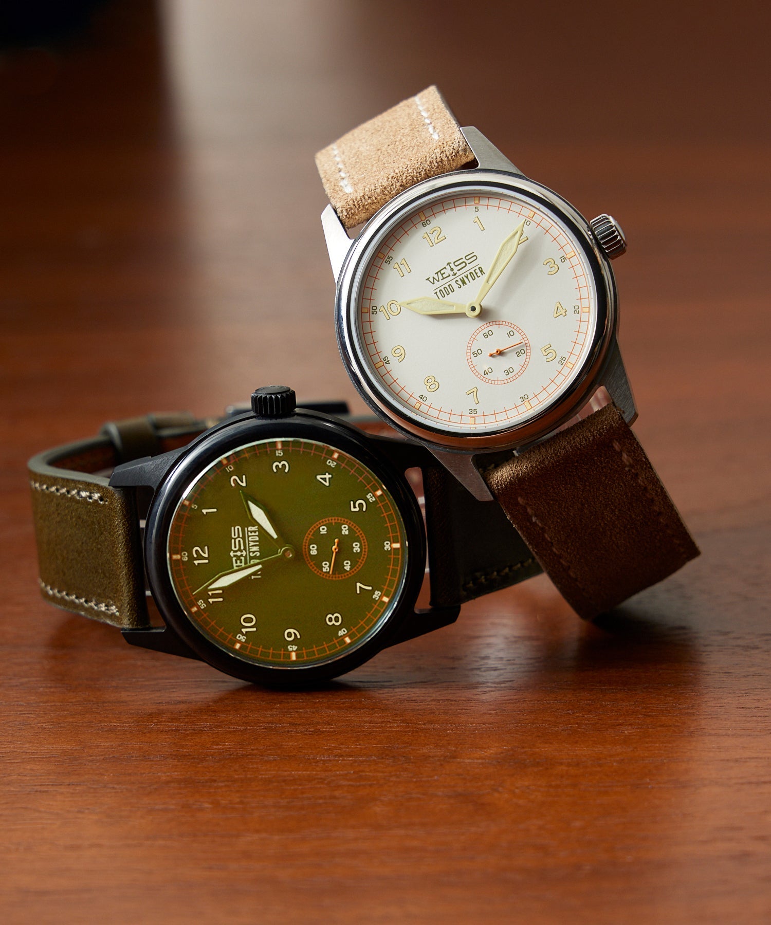 Todd Snyder x Weiss Watch Company 38MM Standard Issue Watch in Sand Storm