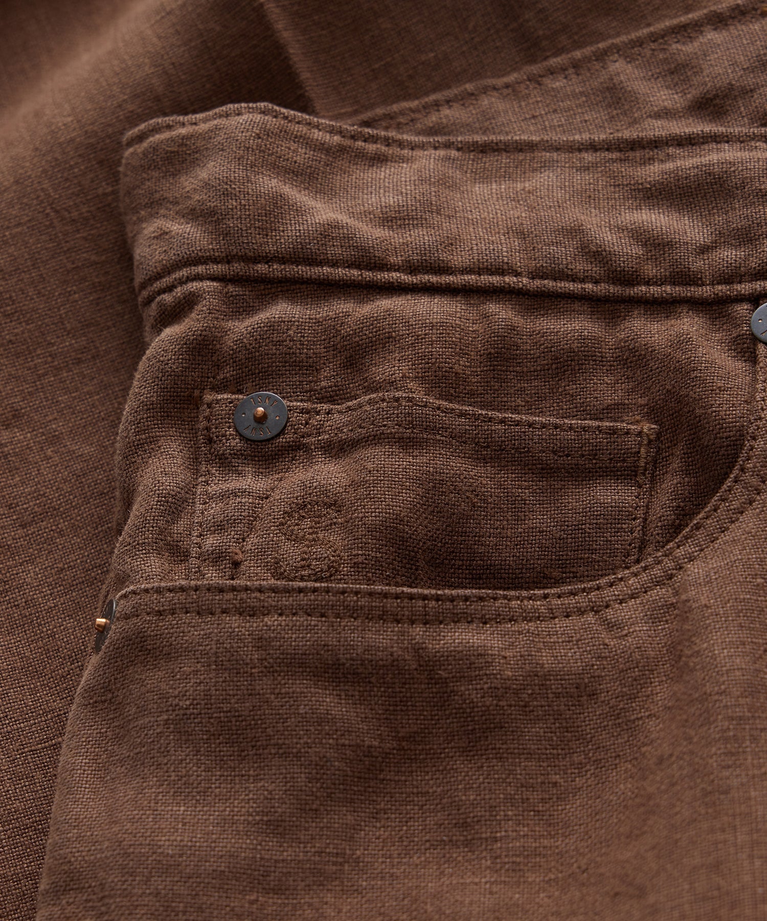 Straight Fit 5-Pocket Linen Pant