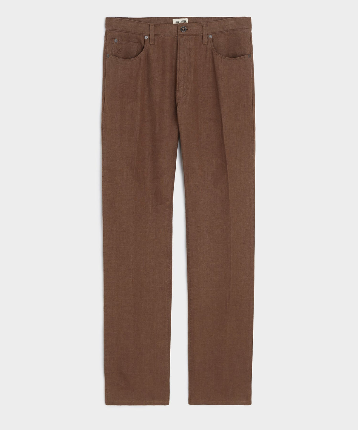 Straight Fit 5-Pocket Linen Pant
