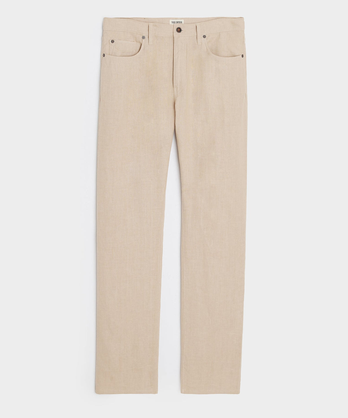 Straight Fit 5-Pocket Linen Pant