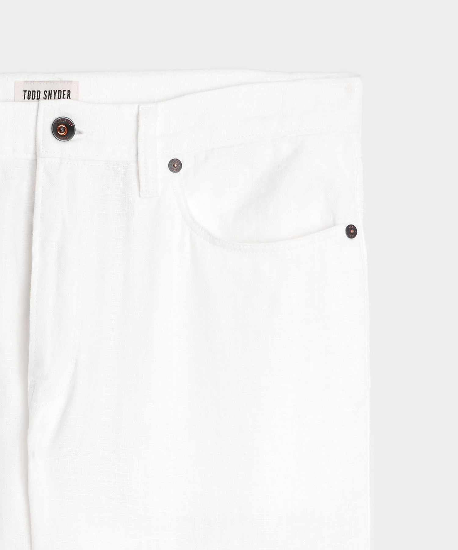 Straight Fit 5-Pocket Linen Pant