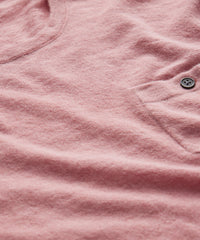 Cashmere Pocket Tee In Rose Quartz