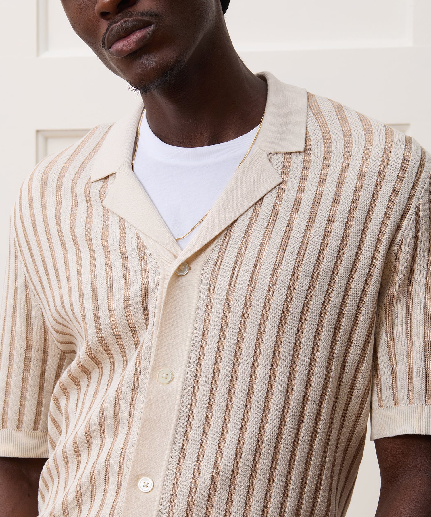 Cropped Silk-Cotton Bungalow Sweater Polo