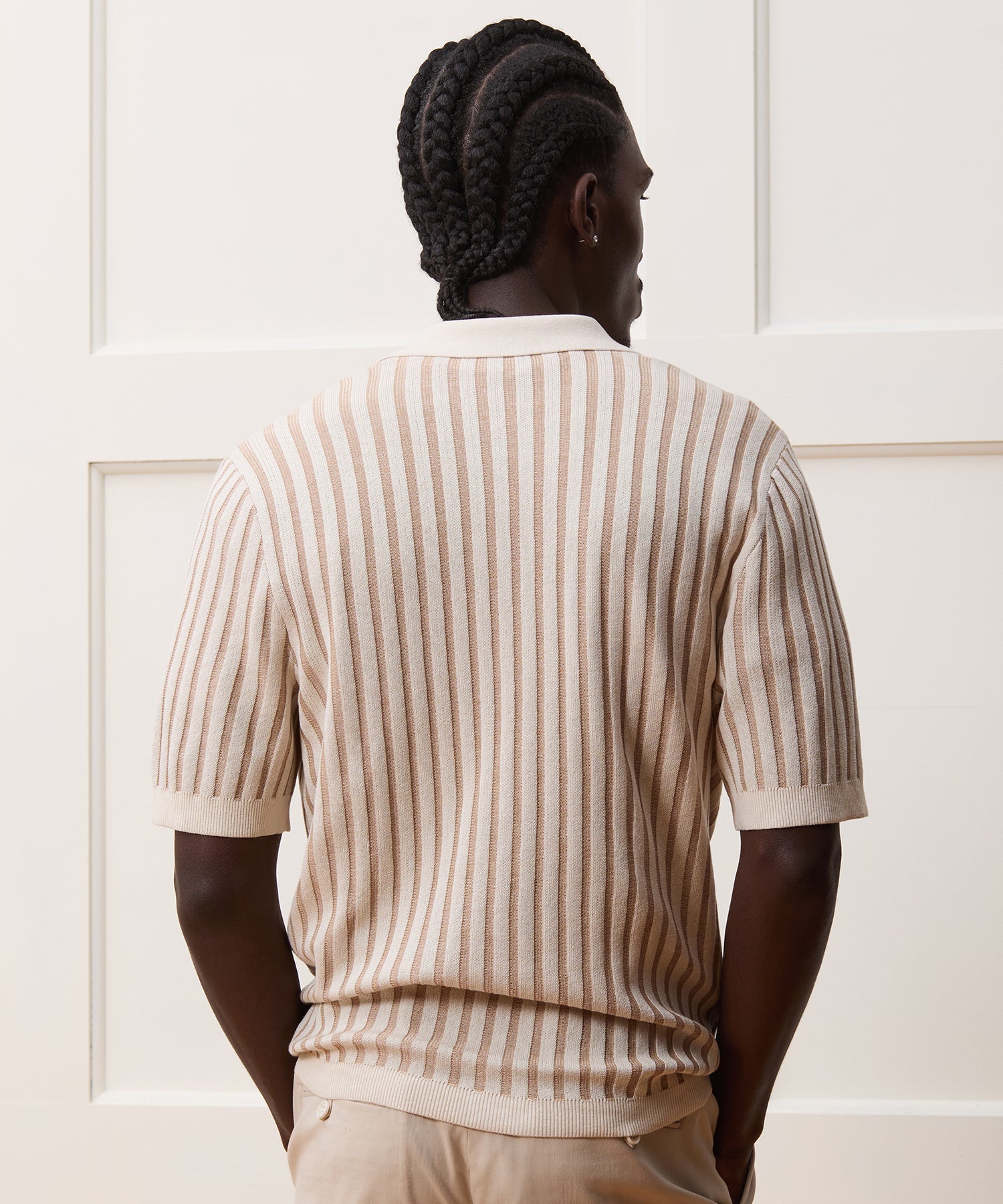 Cropped Silk-Cotton Bungalow Sweater Polo