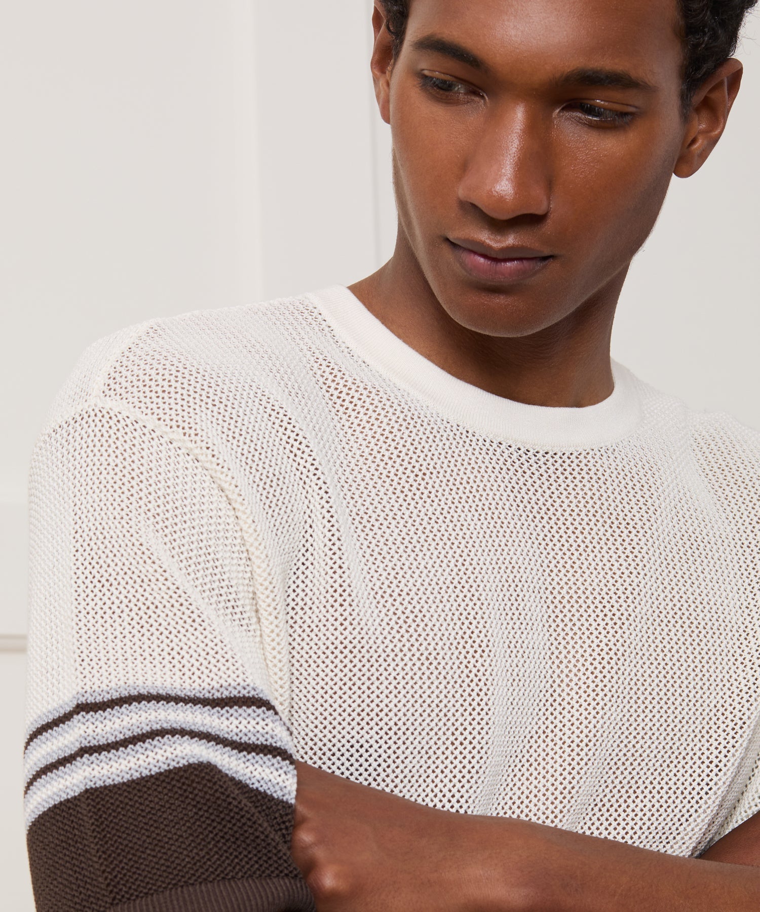 Silk-Cotton Mesh Tee