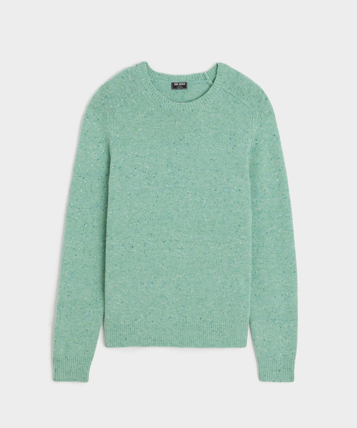 Donegal Crewneck Sweater in Pale Mint