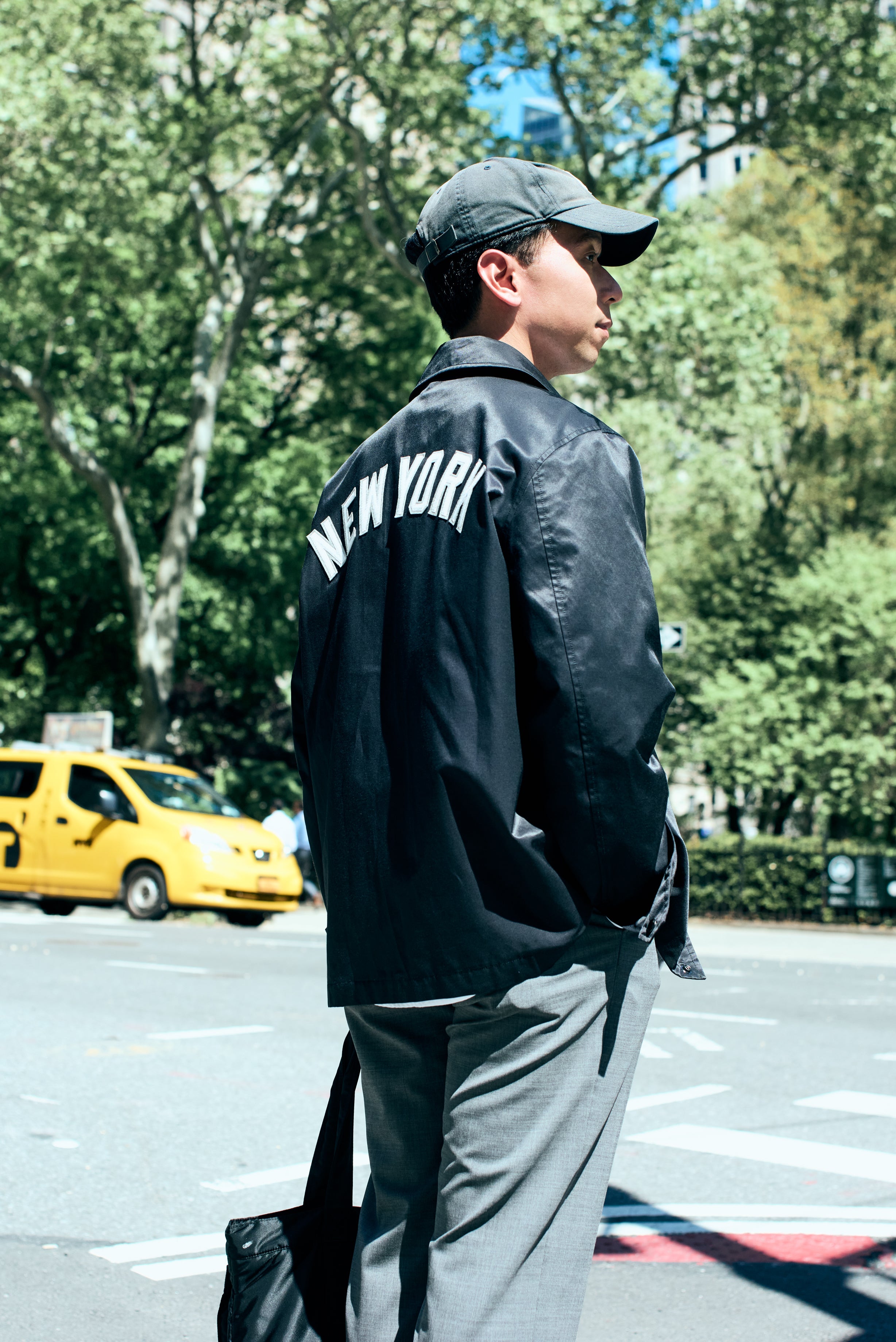 Todd Snyder X MLB Yankees Satin Coaches Jacket in Black