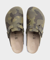 Birkenstock Boston Olive Camo Print