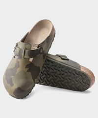 Birkenstock Boston Olive Camo Print