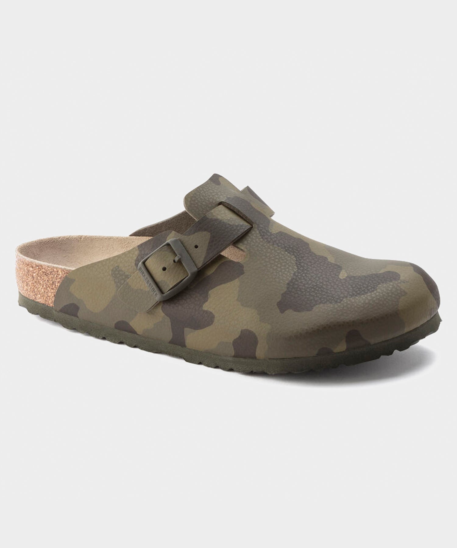 Birkenstock Boston Olive Camo Print