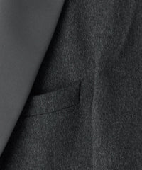Italian Cashmere Peak Lapel Tuxedo Jacket in Grey
