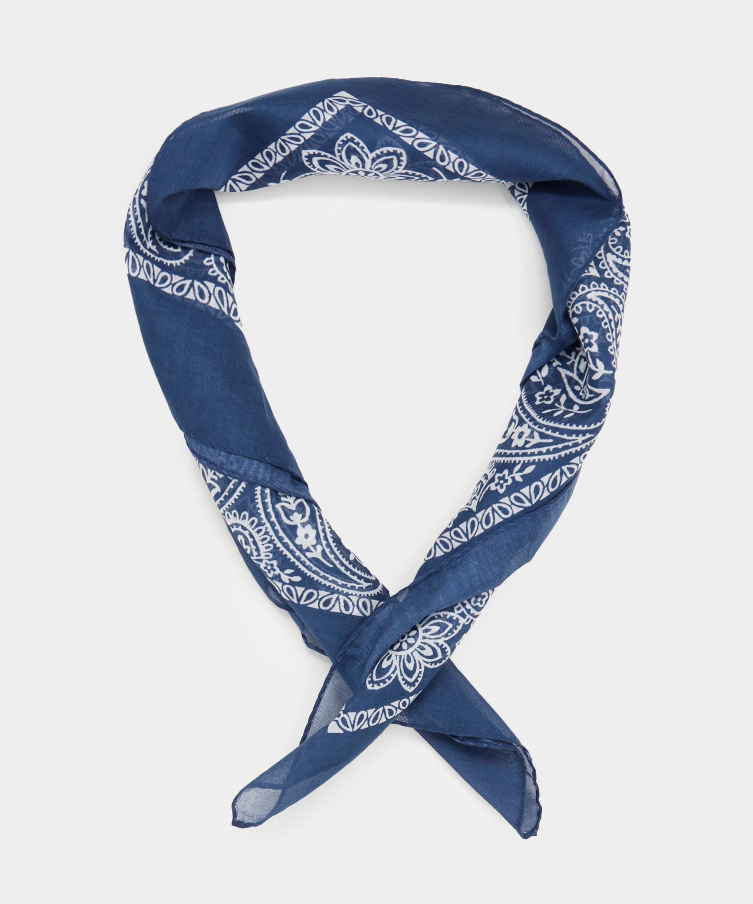 Cotton Bandana Neckerchief in Navy