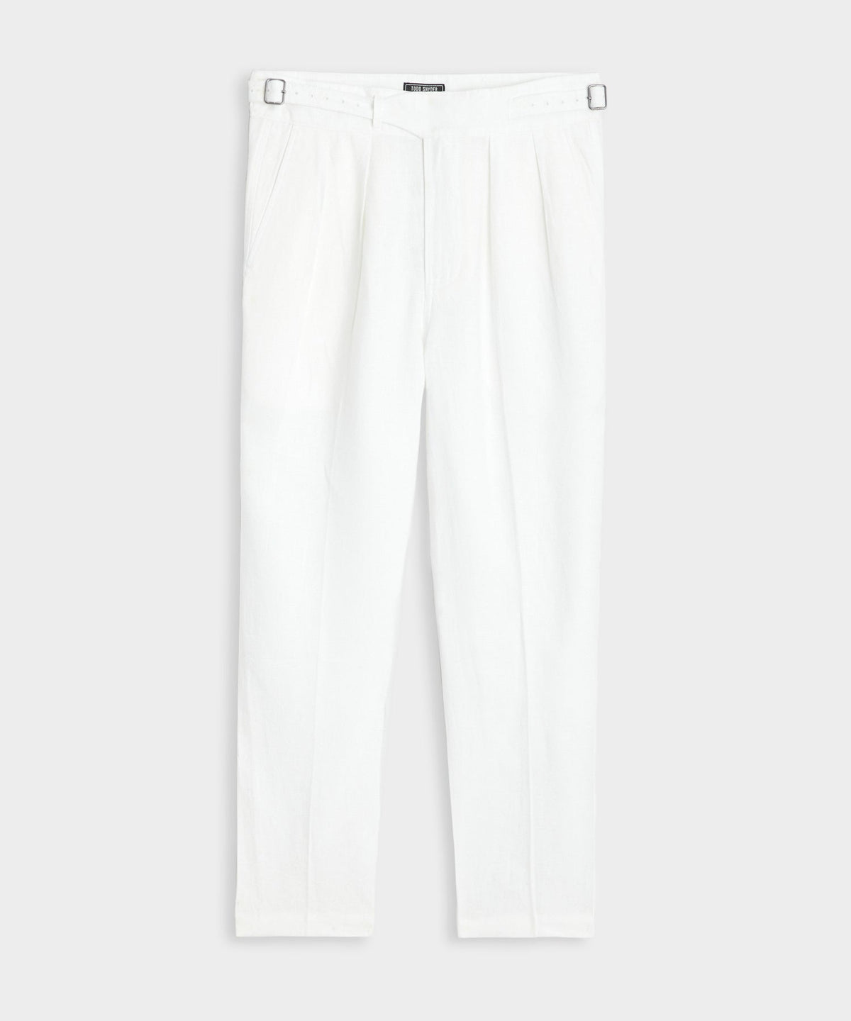 Irish Linen Gurkha Trouser in White