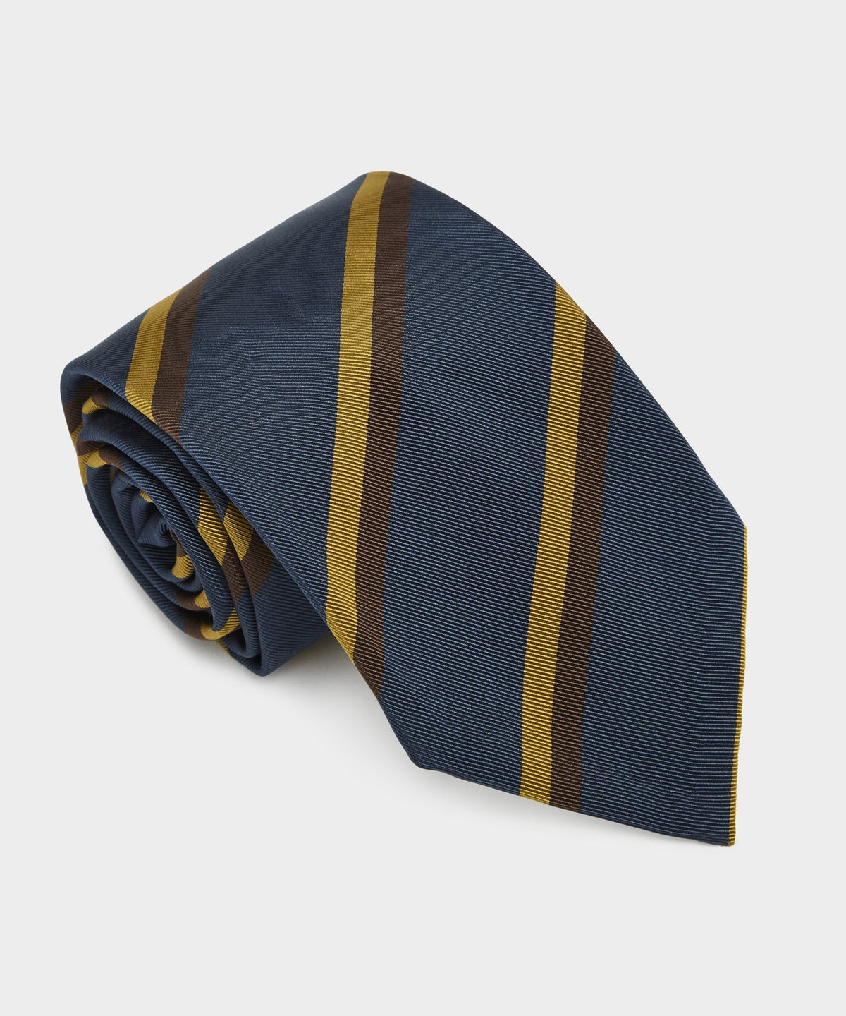 Italian Blue Gold Duo Stripe Tie