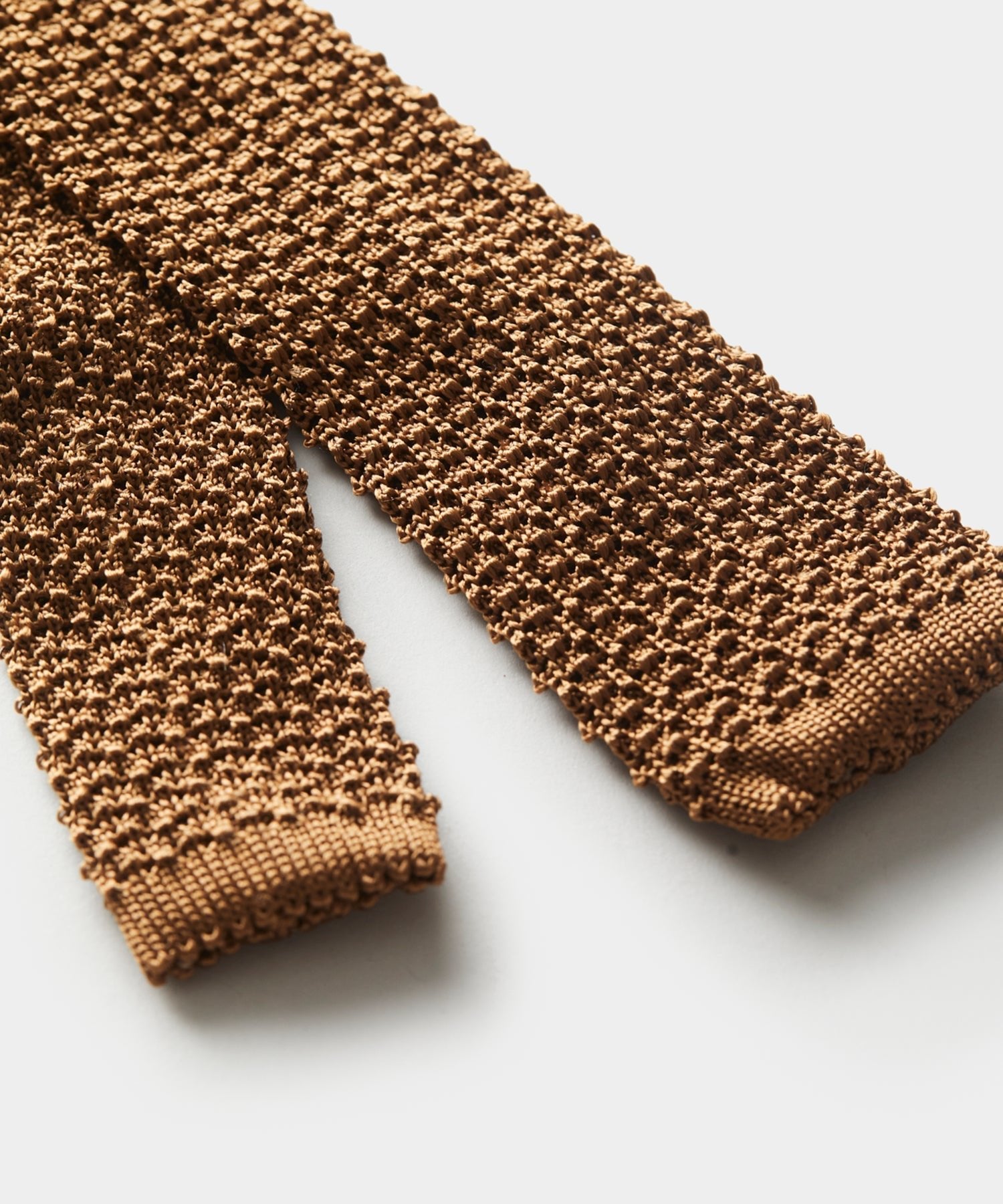 Italian Silk Knit Tie in Tobacco