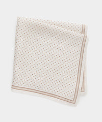 Linen Geo Neckerchief in Cream