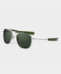Randolph Glass Polarized Sunglasses AGX in Bright Chrome Silver