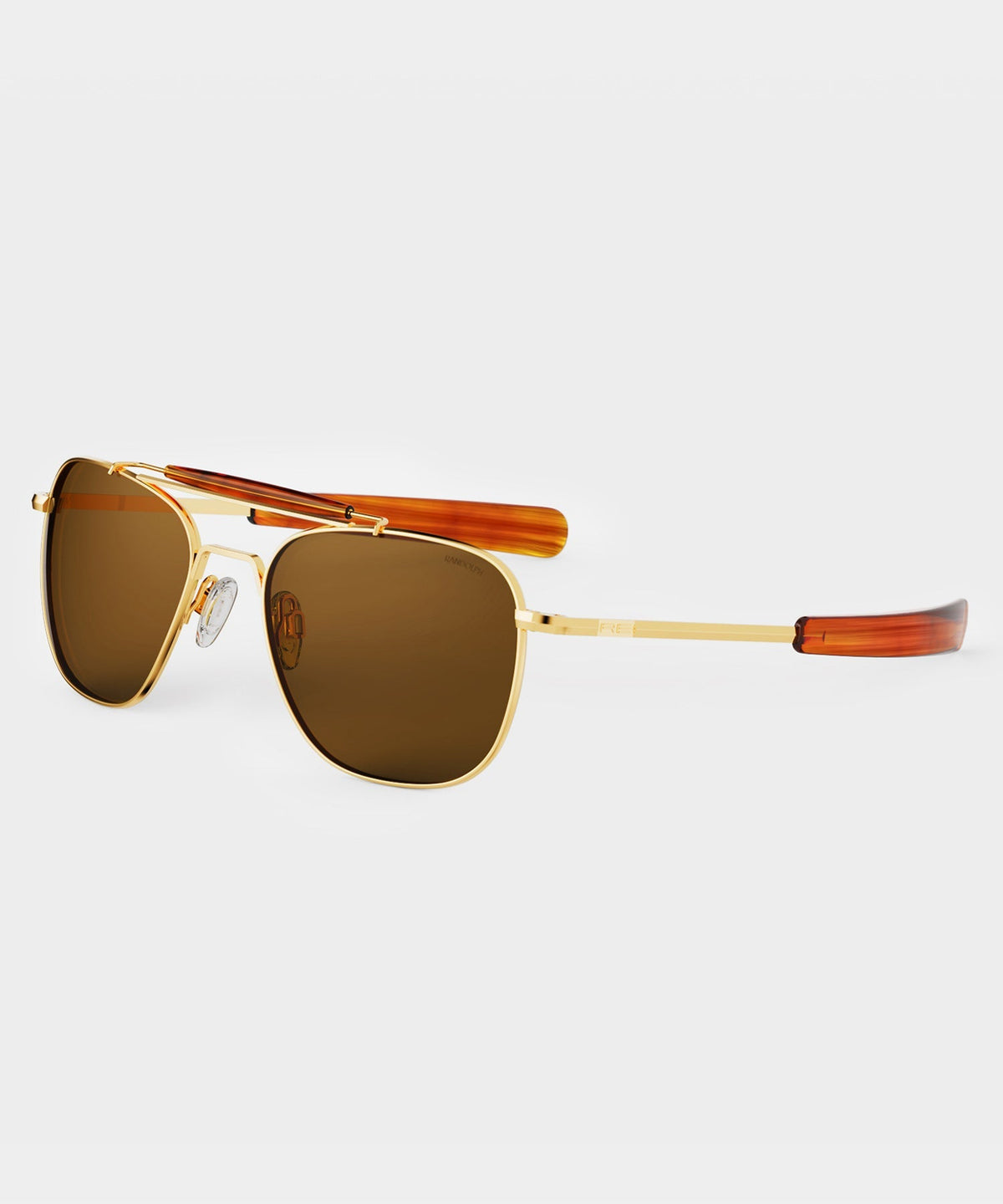 Randolph Glass Polarized Sunglasses in American Tan & 23k Gold