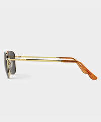 Randolph Skytec Glass Polarized Sunglasses in American Grey & 23k Gold