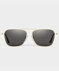 Randolph Skytec Glass Polarized Sunglasses in American Grey & 23k Gold