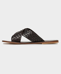 Tuscan Leather Woven Crisscross Sandal