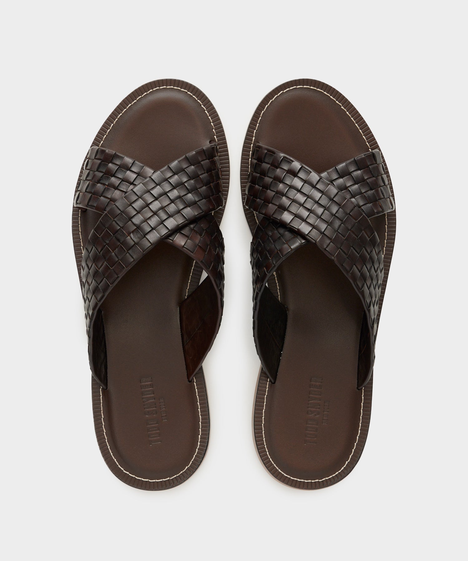 Tuscan Leather Woven Crisscross Sandal