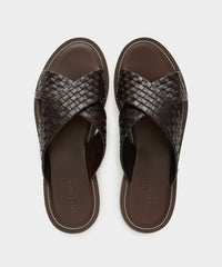 Tuscan Leather Woven Crisscross Sandal